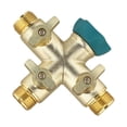 thumbnail image 2 of 3-Way Heavy Duty Brass Garden Hose Splitter with Easy Grip & Control Valves, 2 of 10