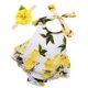thumbnail image 1 of Princesasa Ropa Para Bebé Niña Amarillo Limón Floral Volantes Verano Cake Smash Trajes Y Diadema Para Regalos Recién Nacidos A6 7-12 Meses (Talla M), 1 of 5