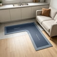 thumbnail image 4 of L Shaped Kitchen Mat, Non-Slip Absorbent Floor Rug for Sink Counter, Corner Bathroom Mat with Memory Foam Cushion, Blue, by Zovey, 4 of 6