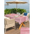 thumbnail image 4 of Outdoor Tablecloth with Umbrella Hole and Zipper, Pink Rectangle Table Cloth 54x80 Inch Waterproof Tablecloth, Vintage Modern Abstract Art Ombre Picnic Table Cover for Patio Camping, 4 of 7