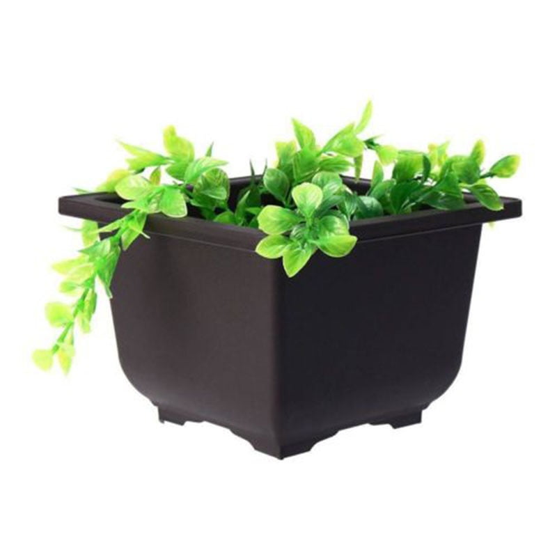 Plastic Bonsai Training Pots Flower Plant Retro Style Square Nursery Pot 
