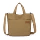 thumbnail image 2 of Bolso de mano para mujer, bolso de mano de lona a la moda de gran capacidad, bolso de mensajero sólido (caqui) Tmvgtek Para Estrenar, 2 of 9