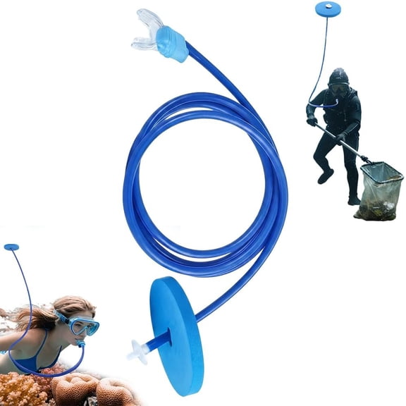 Swimming Snorkel for Adults, Foldable Full Dry Snorkel with Floating Safety Float & Food Grade Silicone Mouthpiece for Diving & Underwater Photography