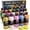 18 colors, variant on Metallic Gold Fabric Paint, 8.45oz Permanent Soft Fabric Paint | for Clothes, Non-Toxic Gold Leaf Textile Paint for Fabric Furniture Upholstery T-shirts Shoes