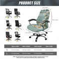 thumbnail image 5 of HELLHERO Daisy Old Wooden Print Office Chair Cover Set, Stretchable Protective Office Chair Seat Protector with Armrest Cover, Comfort Computer Desk Chairs Covers, Blue, 5 of 6
