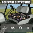 thumbnail image 3 of Renewold Golf Cart Seat Cover with Pockets Portable Lightweight Golf Blanket Easy to Install Suitable for 2 Person Seats Club Car, 52 x 32 Inch, Halloween Skull Pumpkin Rose Bat Spider Web, 3 of 7