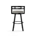 thumbnail image 4 of Amisco Render 30 In. Swivel Bar Stool - Taupe Grey Faux Leather / Black Metal, 4 of 9