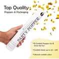 thumbnail image 5 of Clover Products Confetti Poppers Premium Large Confetti Cannon - 6 Pack Gold Mylar | Launches 20-25ft | Celebrations, New Year's Eve, Birthdays and Weddings, 5 of 6