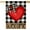 28x40 Inch, variant on Welcome Love Hearts House Flags for Outdoor Decoration, Valentines Love Hearts with Buffalo Plaid Large Yard Flag, Decorative Anniversary Wedding Seasonal Farmhouse Holiday Outside Decor 28x40 Inch
