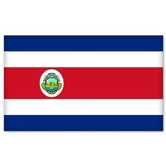 Costa Rica Rican Flag car bumper sticker 5" x 4"