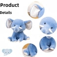 thumbnail image 4 of Almohada de Peluche de Elefante - Juguete de Peluche de Elefante Suave - Compañero Cómodo para la Hora de Dormir -13.8'', 4 of 9