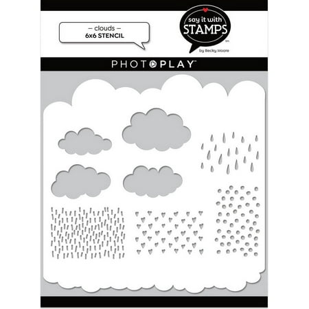 UPC: 0709388327104 | Clouds 6×6 Stencil – Photoplay
