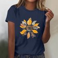 thumbnail image 2 of Tops Cortos para las Mujeres Blusas Impresas Manga Corta Cuello Redondo, Tops de Blusa para las Mujeres Primavera Verano Casual, 2 of 4