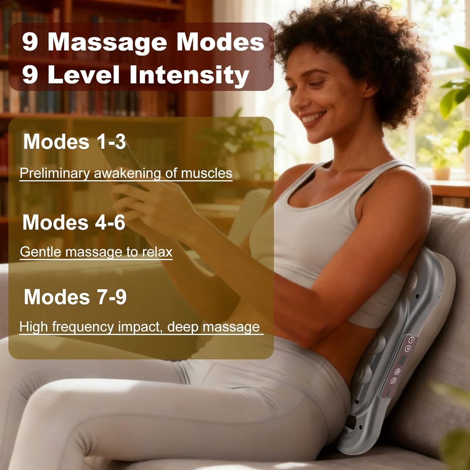 16-Head Massage Gun Set, Deep Tissue Percussion Massager with 9 Modes and 9 Adjustable Intensities,Quiet Muscle Massage Gun for Back,Shoulders, Legs, Foot, Body Muscle Pain Relief, Dark Grey