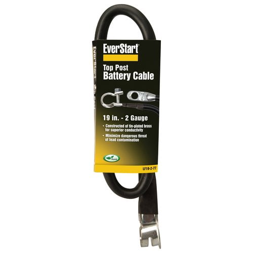 Everstart LF19-2-77 2-Gauge Top Post Battery Cable, 19-Inches