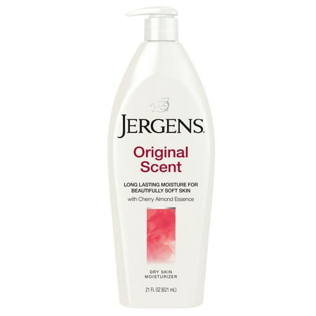 Clean Scented Body Lotion - Jergens Original Scent Dry Skin Moisturizer with Cherry Almond Essence 21 Oz