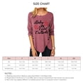 thumbnail image 5 of Blusa Estampado Cuello Redondo Dobladillo Irregular Botón Manga Larga Tops De Moda Para Mujer Rojo Parduzco S, 5 of 5