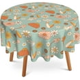 thumbnail image 1 of Mushrooms Round Tablecloth 60 inch,Groovy Hippie Flowers Circle Table Cloth Polyester Waterproof Stain Wrinkle Free Table Cover for Home Kitchen Dining Party Pinic Patio Outdoor Decor, 1 of 6