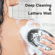 Soft Silicone Body Scrubber, Exfoliating Shower Scrubber for Cleansing Skin, Lathers Well