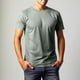 thumbnail image 1 of Camisa Elvqul de Hombre Gris Elástica sin Estampado Gym Manga Corta Casual Cuello Redondo, 1 of 6