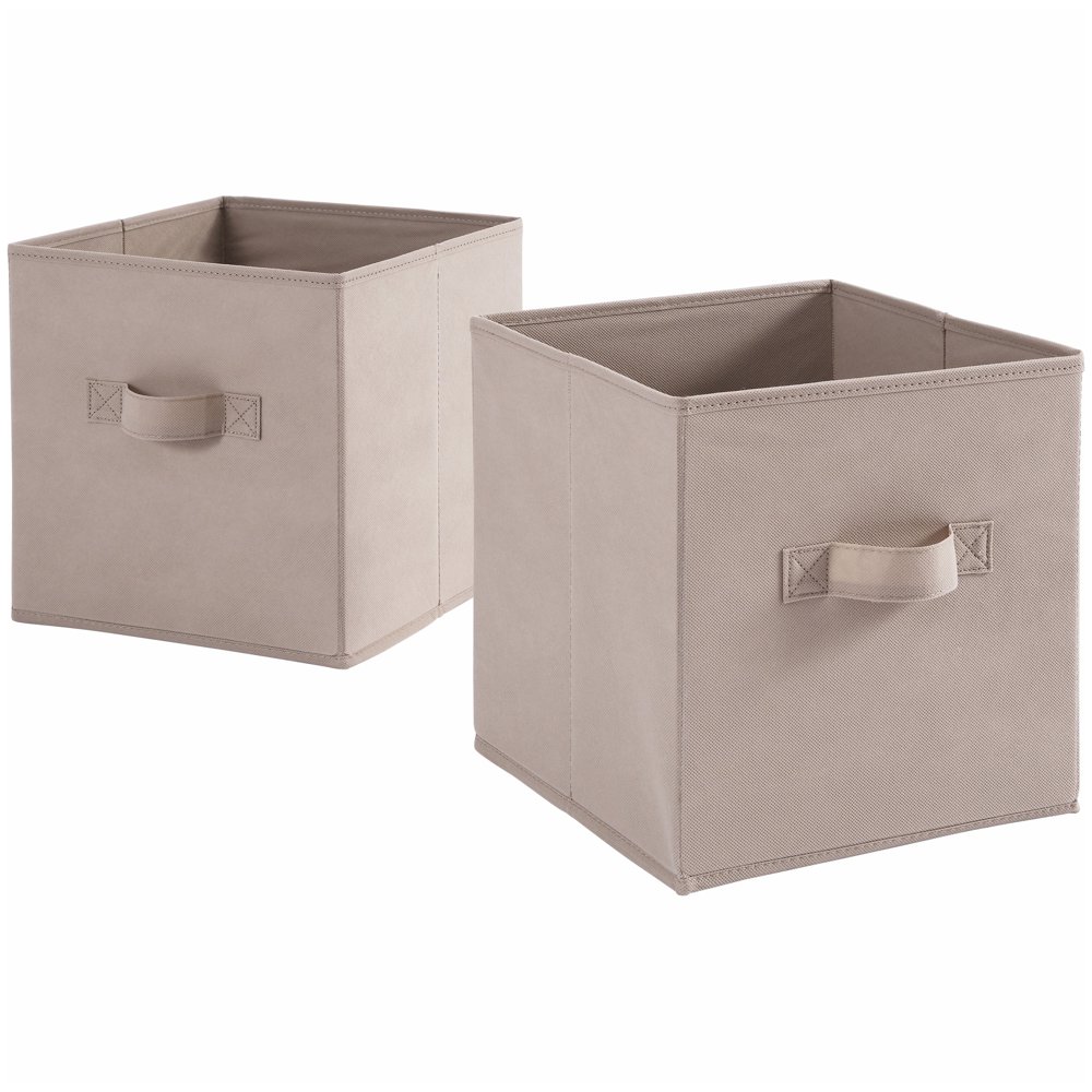 Mainstays Collapsible Fabric Storage Cube, Set of 2 , Multiple Colors