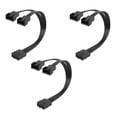 thumbnail image 4 of 4Pin PWM Fan Cable 1 to 2 Ways Splitter Black Sleeved 13cm Extension Cable Connector PWM Extension Cable, 4 of 11
