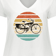 thumbnail image 4 of Inktastic Cycling Vintage Bicycle for Cyclist Women's Plus Size V-Neck T-Shirt, 4 of 5