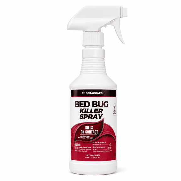 BotaGuard Bed Bug Killer Spray, Kills on Contact, Fast-Acting Plant-Based Formula with Cedarwood Oil, Ready-to-Use, 16 fl oz