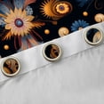 thumbnail image 4 of Feelyou Boho Floral Flower Black Out Curtains, Hippie Mandala Plant Curtains Pack of 2 (42x63 Each), Old Fashion Style Bedroom Curtains, Blackout Curtains Home Decor, 4 of 6