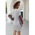 thumbnail image 4 of Delicate Soft Striped Spring Long Sleeve Tunic Dress, 4 of 4