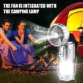 thumbnail image 2 of Solar Camping Lantern with Fan, AAA Batteries & Solar Powered Camping Lantern Portable Camping Lamp Rechargeable for Tent Hurricane Emergency Power Outage Camping Gear Must Haves, 2 of 7