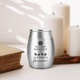 thumbnail image 5 of 1Pc 1.57 Inch Mini Stainless Steel Cremation Urn Pet Memorial Small Urns for Cats and Dogs Ashes with Velvet Pouches and Text Design - You Left Pawprints on Our Hearts Forever, 5 of 7