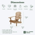 thumbnail image 4 of All Things Cedar AT20 Wood Western Red Cedar Outdoor Adirondack Chair - 36L x 36W x 37H, 4 of 8