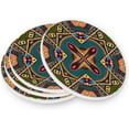thumbnail image 3 of Coolnut Mandala Print Coasters for Drinks Set of 4, Absorbent Ceramic Drink Coaster with Cork Base for Wooden Coffee Table, Cool Housewarming Gift for Home Decor Gifts, 3 of 6