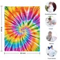 thumbnail image 4 of Colorful Rainbow Tie Dye Spiral Pattern Blanket,Comfortable Soft Flannel Throw Blanket,All Season,Warm Lightweight Blankets for Sofa Bed Couch Living Room Chair,30"x40", 4 of 4
