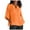 Orange, variant on Women Summer Tops Women's Classic Version Of 3/ 4 Sleeve Crewneck Loose Printed T Shirt Long Sleeve Tee Shirt Teen Women's Shirts Pack Long V Neck T Shirts for Women Winter Items for Short Army Green