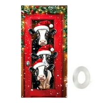 PuSpu Christmas Door Cover Decoration Christmas Door Cover Door Hanging Party Decoration Door Cover Tapestry Christmas Tree Ornaments