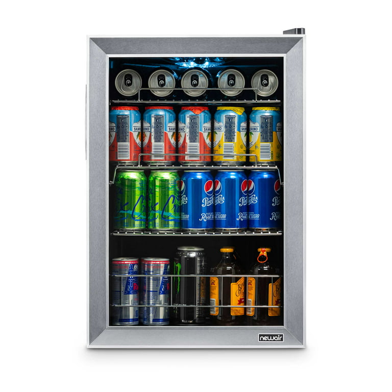 Prismatic Series 17 in. Single Zone 85 Can Beverage Cooler with RGB  HexaColor LED Lights Mini Gaming Fridge in Black