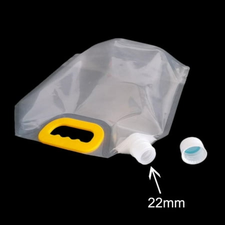 

1.5/2.5/5L Reusable Flask Kit Self-Brewing Beer Packaging Bag Portable Covered Water Liquid Bag with Suction Nozzle Handle Wine