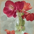 thumbnail image 2 of Jensen, Asia 26x26 Black Ornate Wood Framed with Double Matting Museum Art Print Titled - Glass Flowers II, 2 of 4