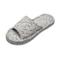 thumbnail image 2 of Xucatan Open Toe House Slippers for Women, Soft Cotton-Linen & Velvet Indoor Slippers, Foldable Travel Slippers for Hotel Airplane Spa, Machine Washable Comfort Slippers Gift, 2 of 5