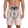 thumbnail image 3 of Lsque Dreamcatcher With Owl Mens Sleep Pajama Shorts,Short Pajama Pants, Cotton Ultra-Soft Knit-Large, 3 of 9