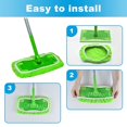 thumbnail image 4 of XYRSRUW Washable and Reusable Mop Pad, Eco-Friendly Replacement Mop Cloth, Durable Cleaning Mop Cover, Versatile Fine Fiber Mop Insert(Green), 4 of 6