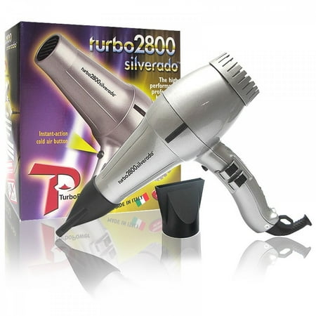 Twin Turbo Ionic Ceramic 2100 Watt Hair Dryer with a Nickel Chrome Heating Element and Multiple Temperature/Speed Settings and Cold Shot