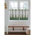thumbnail image 2 of Stained Glass 2 Panel Kitchen Curtains for Small Windows, Butterfly Flowers Spring Watercolor Plant Bathroom Tier Curtain, Short Window Treatment for Bedroom/Living Room 55"x24", 2 of 6