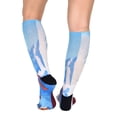 thumbnail image 2 of Sierra Socks Slippery Slopes Pattern CoolMax Socks, Nature Collection for Men & Women Eco-Friendly Colorful Knee High Socks, 2 of 5