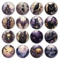 thumbnail image 2 of Halloween Gothic Horror Purple Scarecrow Raven Hunting Witch Photo Glass Cabochon Flatback Demo Cameo For Diy Jewelry Making, 2 of 4