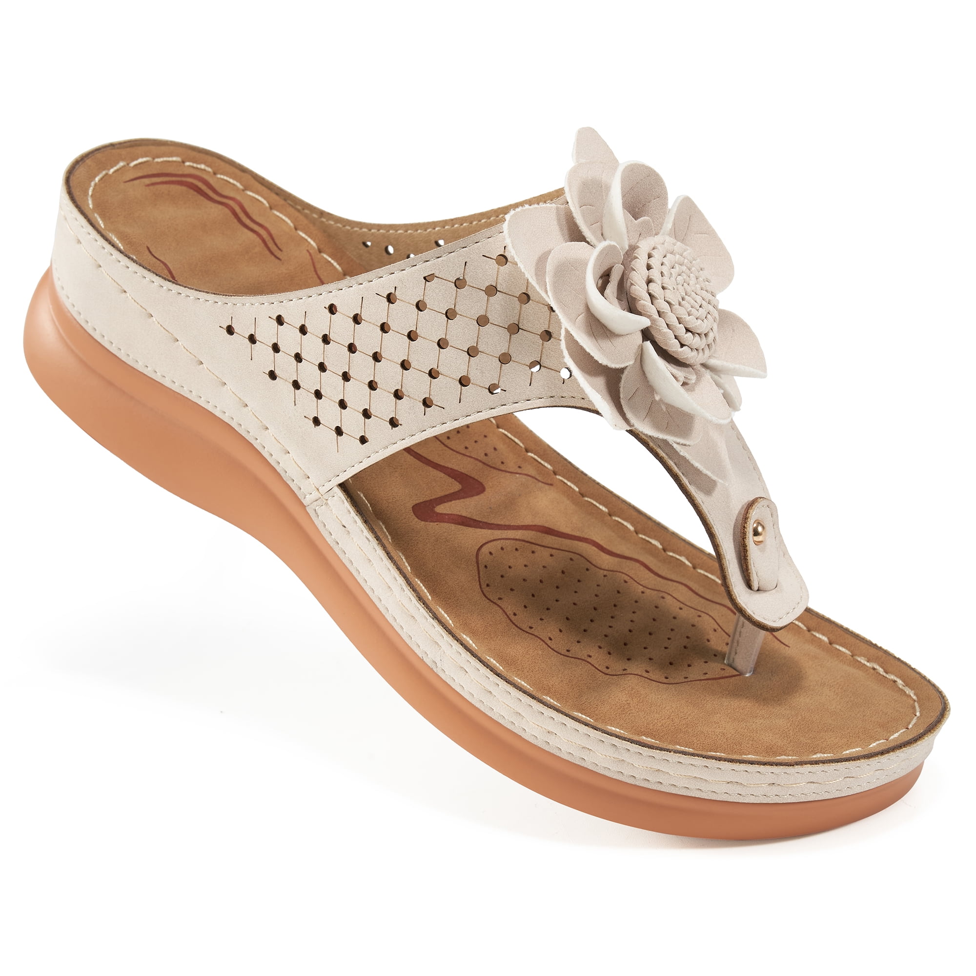 Summer Casual Wedge Sandals for Women Platform Wedge Flip Flops Sandals Comfy All-Match Clip Toe Slippers 