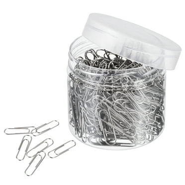 Uxcell Document Clips 1.1 inch Sturdy Metal with Box for Office Home Silver Tone Count 300