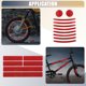 thumbnail image 5 of Cinta reflectante de seguridad para bicicleta y motocicleta de 42 piezas, tira reflectante exterior, PET multipropósito, roja, 5 of 6
